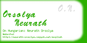orsolya neurath business card